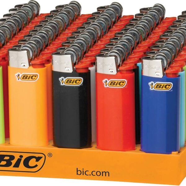 BIC Mini Lighter, Assorted Colors, 50-Count Tray