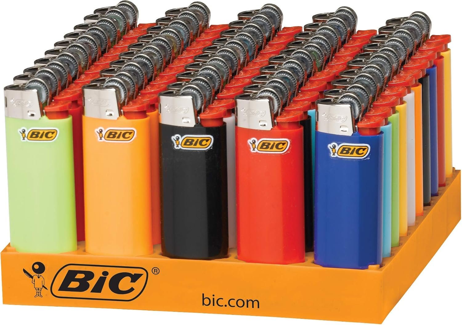 BIC Mini Lighter, Assorted Colors, 50-Count Tray BIC Mini Lighter, Assorted Colors, 50-Count Tray